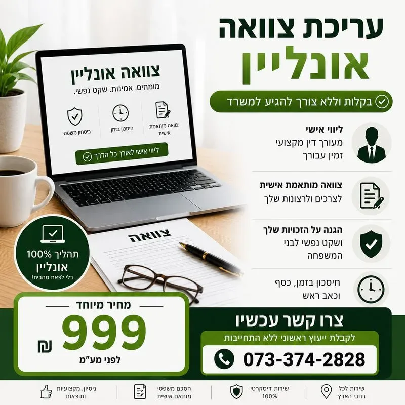 עריכת צוואה אונליין